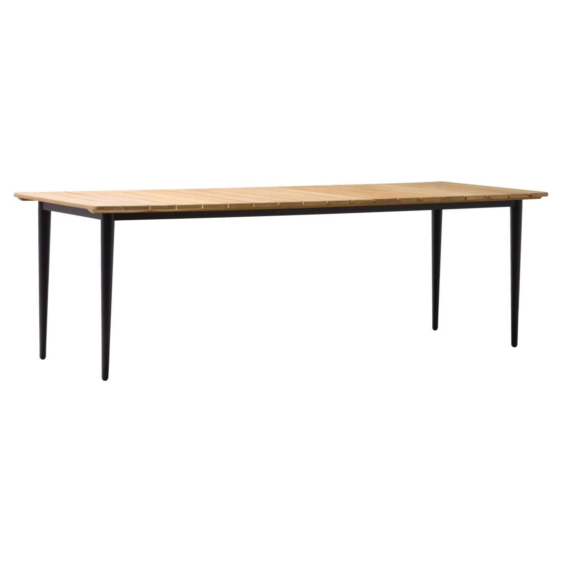 Hagebord Spider 160x90 cm aluminium/teak - Zebra forfra