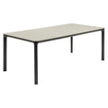 Hagebord Stilo 160x90 cm aluminium/sinterstein forfra
