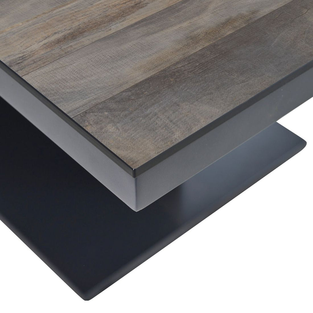 Hagebord Talina+ 220x100 cm høydejusterbar aluminium sett fra siden