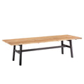 Hagebord Tavo 220x95 cm aluminium/teak sett forfra