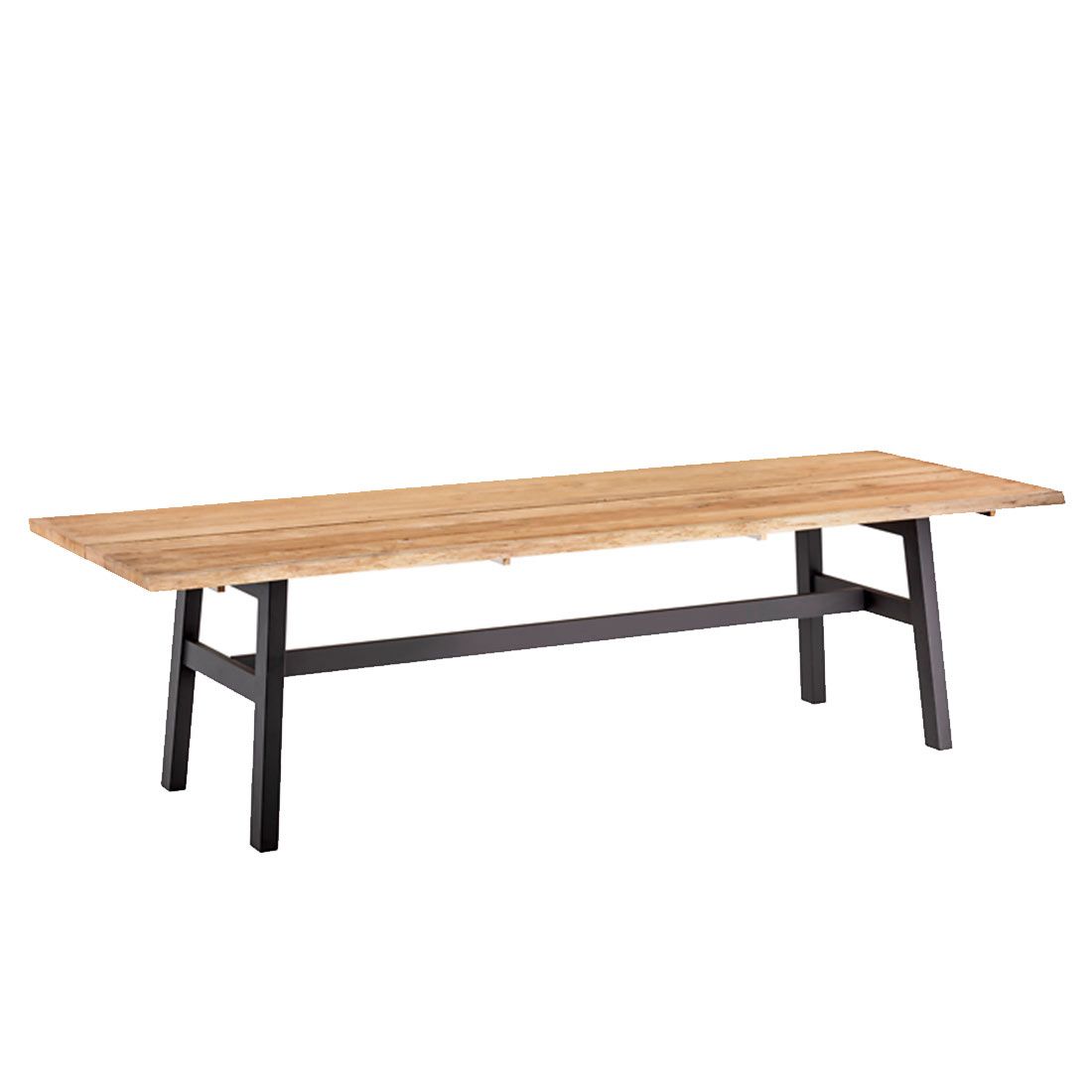 Hagebord Tavo 220x95 cm aluminium/teak sett forfra