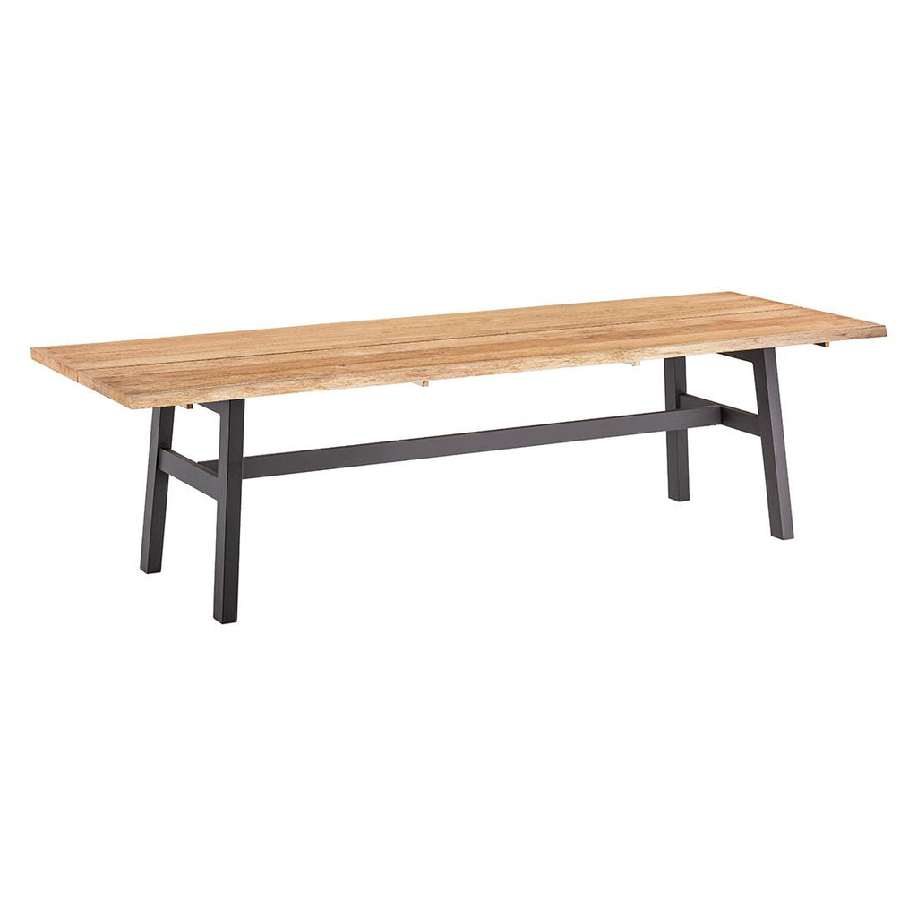 Hagebord Tavo 280x95 cm aluminium/teak forfra