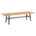 Hagebord Tavo 280x95 cm aluminium/teak forfra