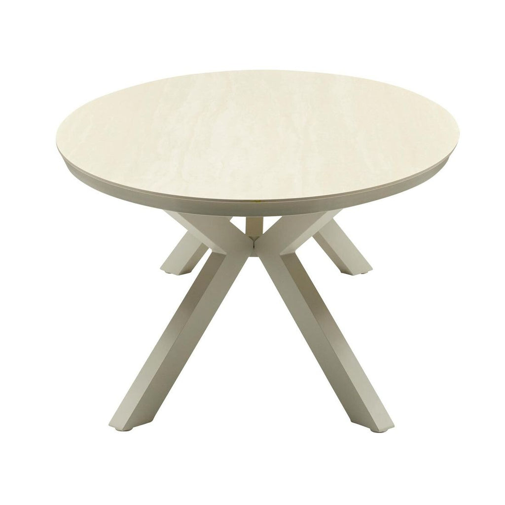Montert Hagebord Terano low dining aluminium/sinterstone 220x120 cm på terrasse