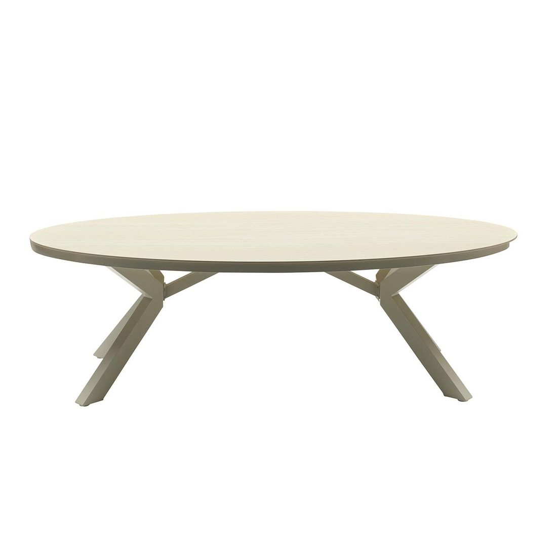Nærbilde av kryssben på Hagebord Terano low dining aluminium/sinterstone 220x120 cm