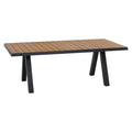Hagebord Tirana 200x100 cm aluminium/teak forfra
