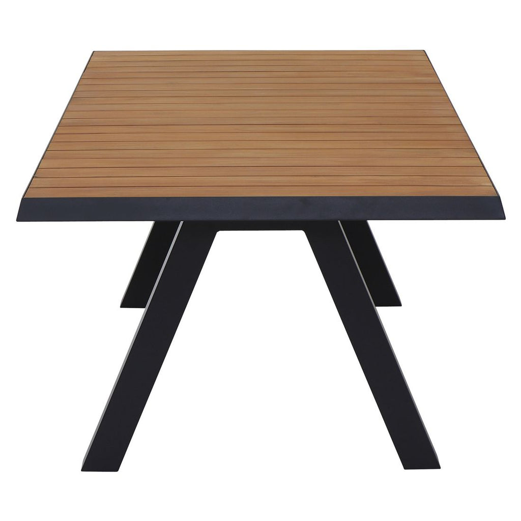 Hagebord Tirana 200x100 cm aluminium/teak montert i hage