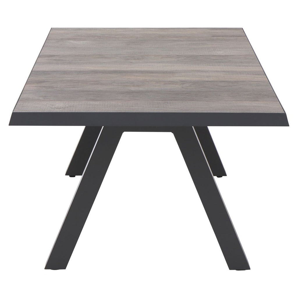 Hagebord Tirana aluminium/keramikk 200x100 cm montert i hage