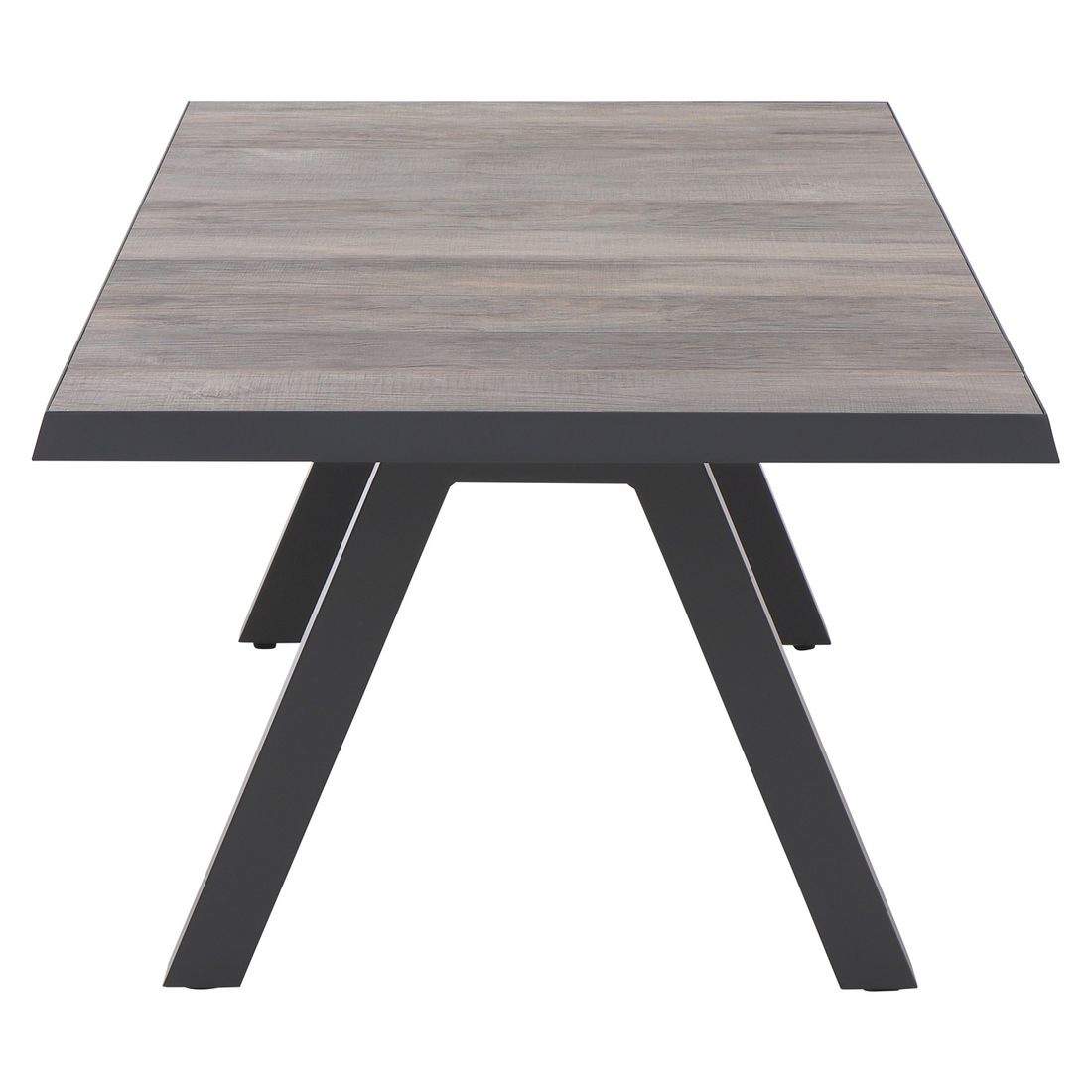 Hagebord Tirana aluminium/keramikk 200x100 cm montert i hage