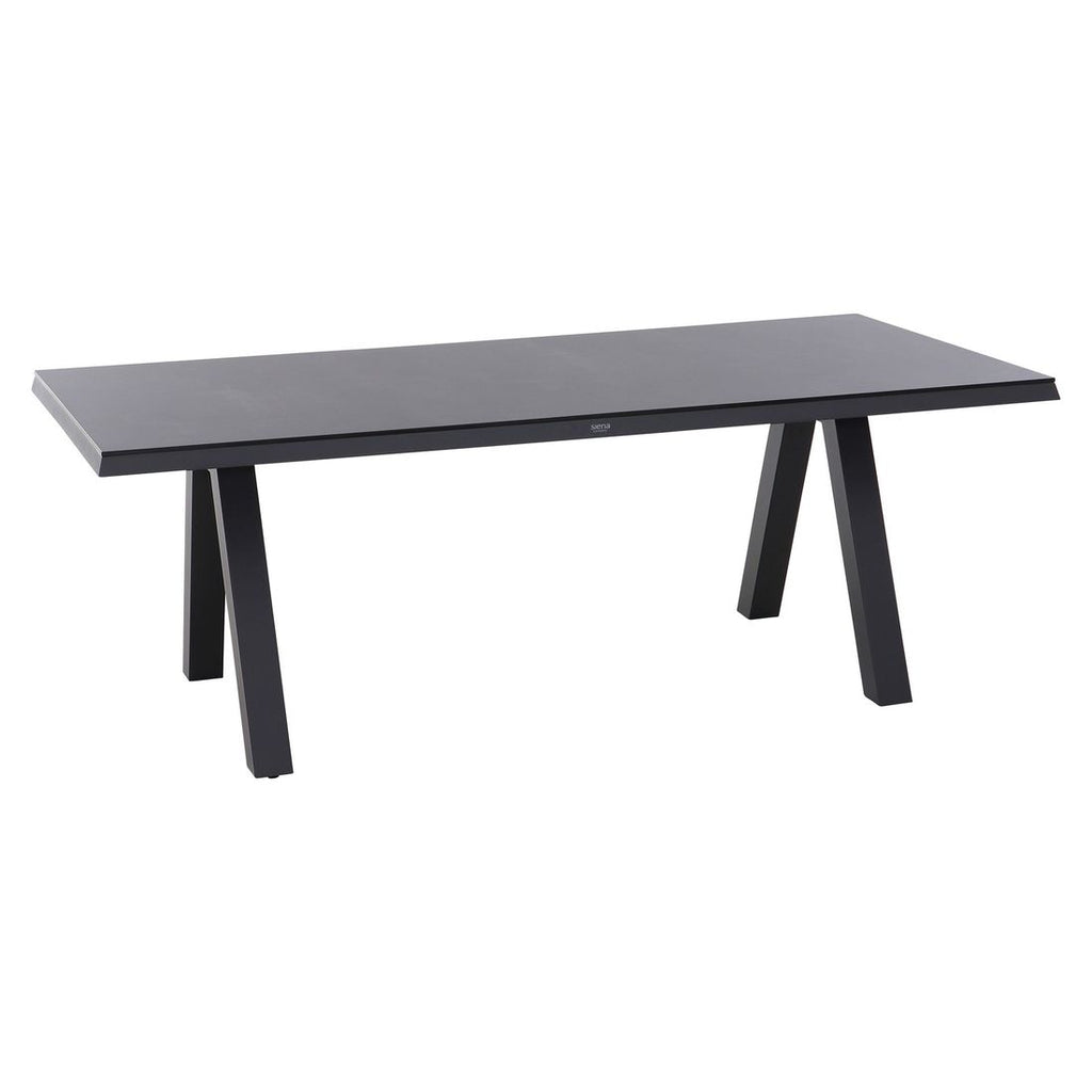 Hagebord Tirana aluminium HPL 200x100 cm forfra
