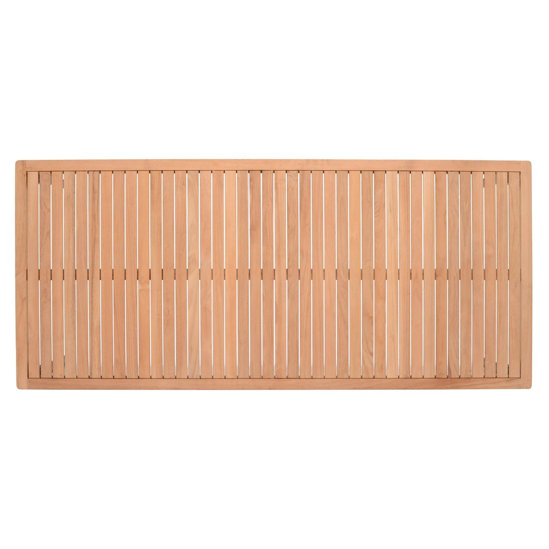 Hagebord Topaz aluminium/teak 201x90 cm sideprofil