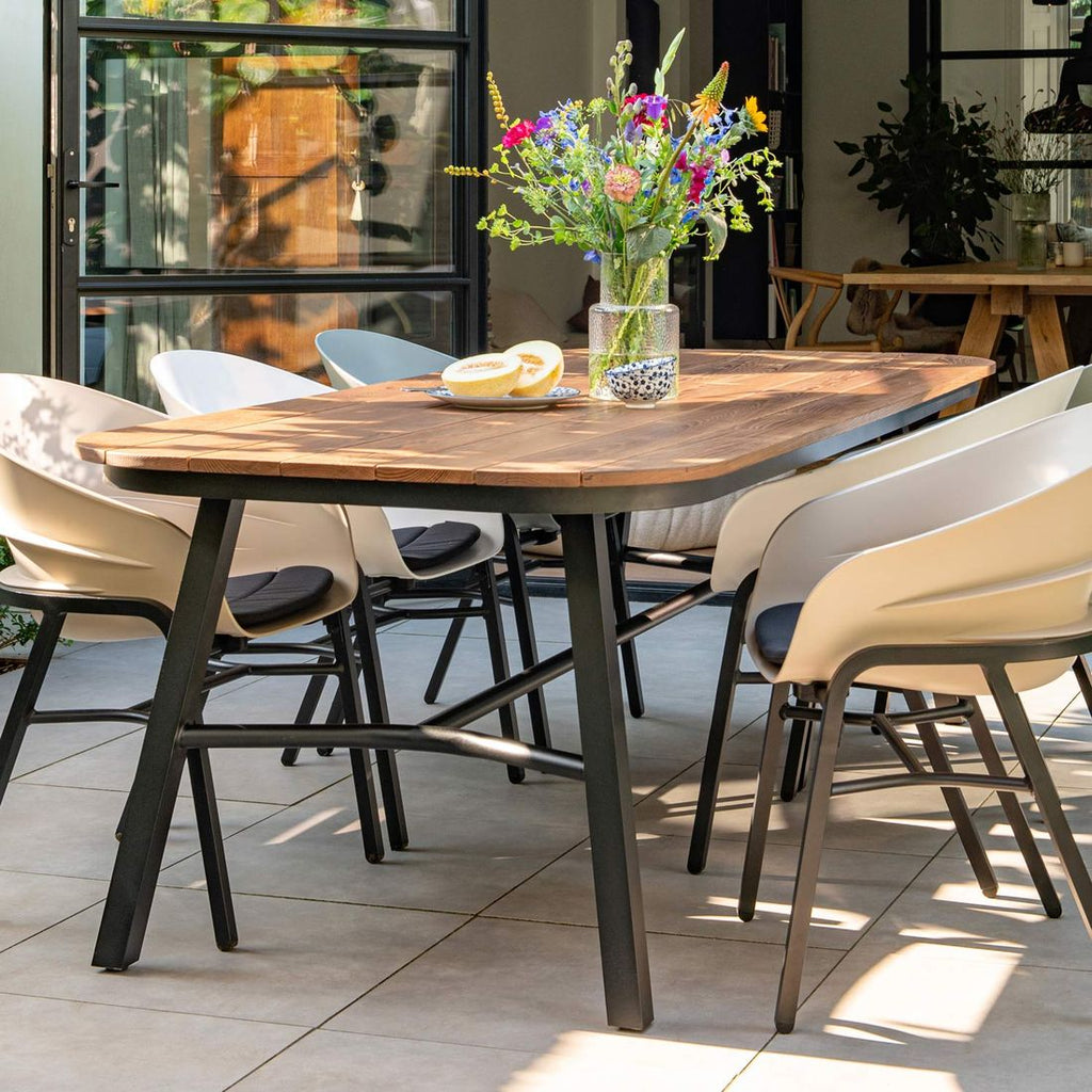 Hagebord Tubb aluminium/teak 240x100 cm - Hartman bakside