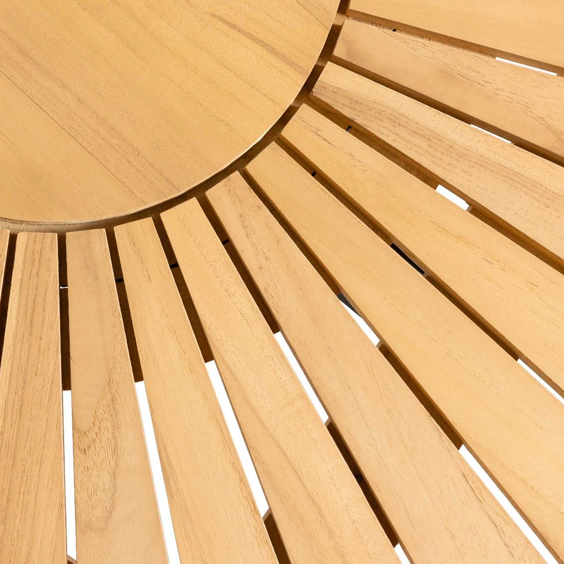 Nærbilde av aluminiumsramme på Hagebord Unicamo Ø120 cm aluminium/teak - LC Garden