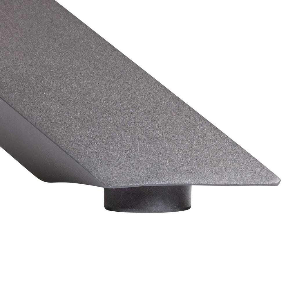Hagebord Unicamo Ø120 cm aluminium/teak - LC Garden sett ovenfra