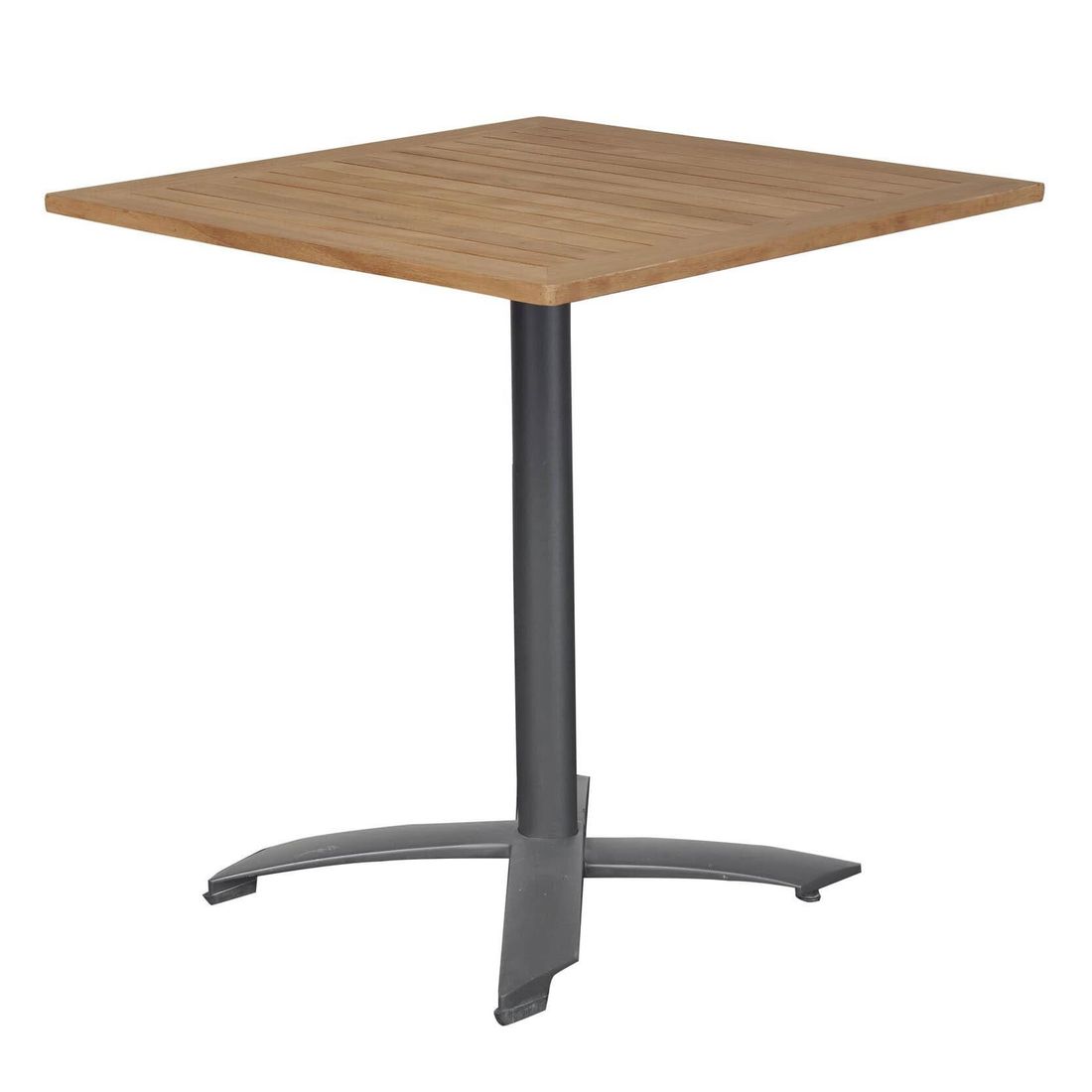 Hagebord Unicamo 70x70 cm aluminium teak forfra