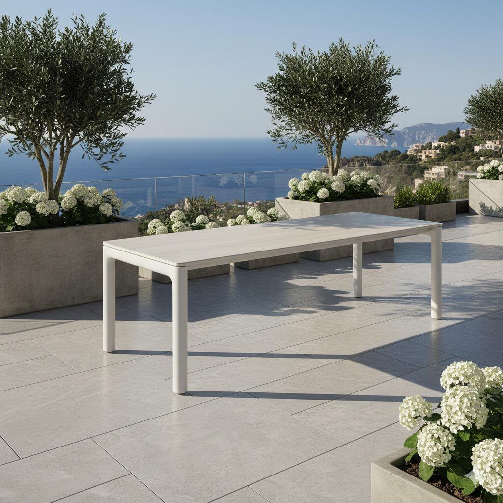 Hagebord Vero 240x100 cm aluminium/keramikk bakside