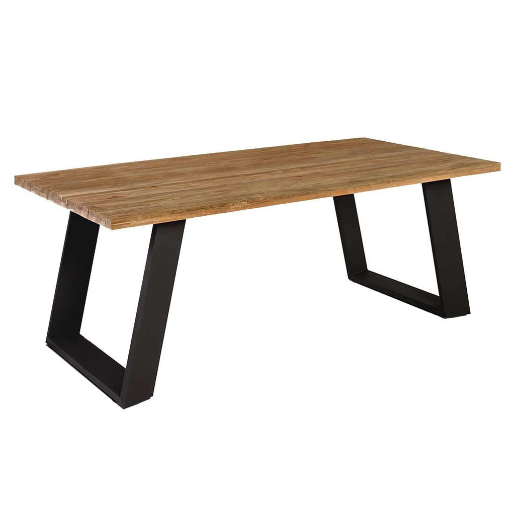 Hagebord Vido 200x100 cm aluminium/teak forfra
