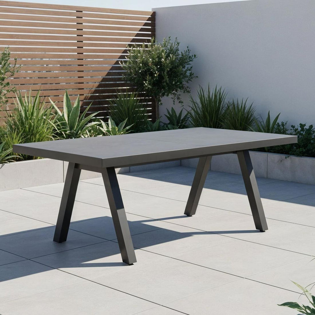 Hagebord Vivera 160x100 cm aluminium/keramikk bakside