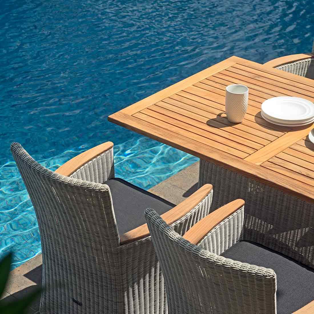 Hagebord Yachtclub Loomus polyrotting teak 140x90 cm bakside