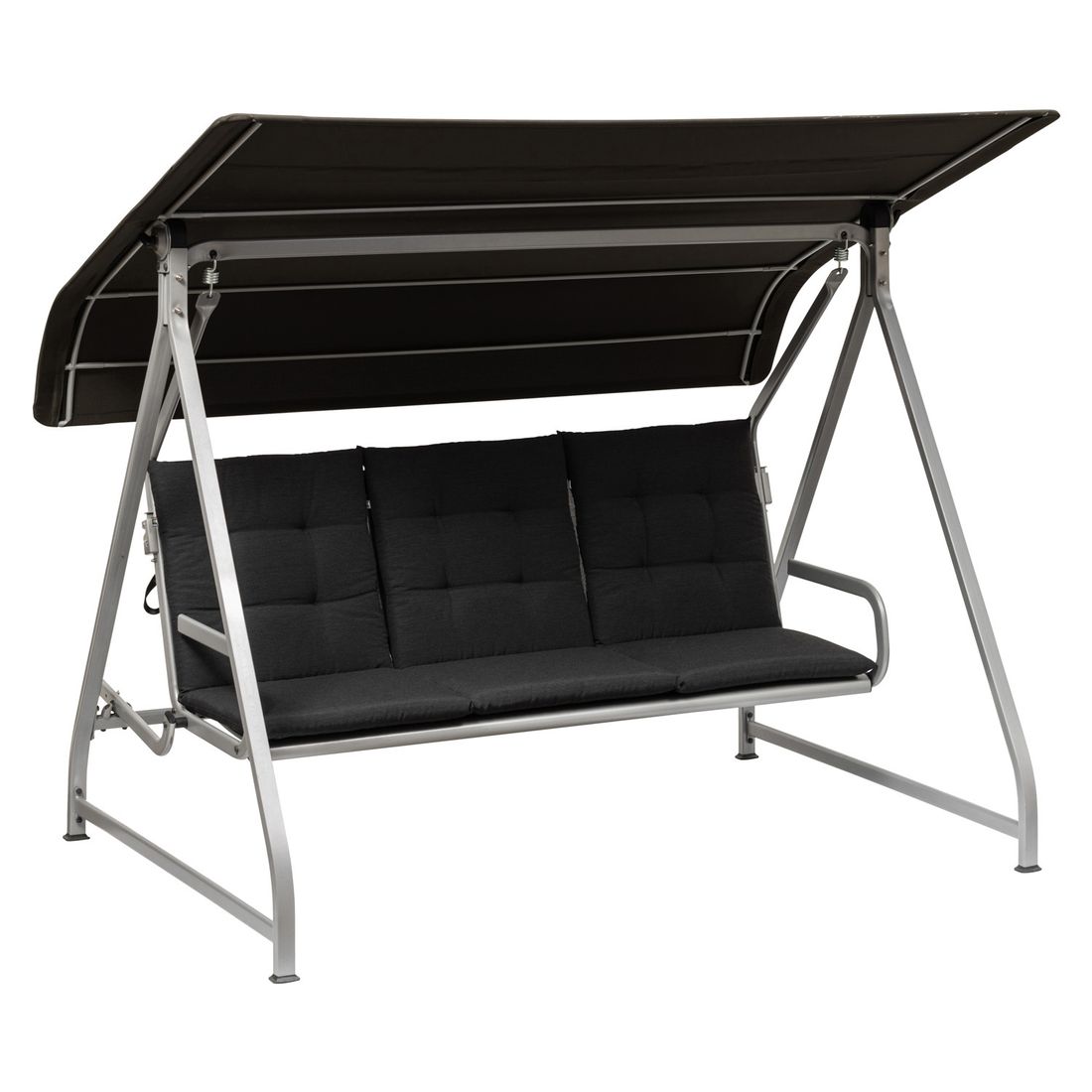 Hagehuske Paradiso aluminium tekstilen med pute bakside