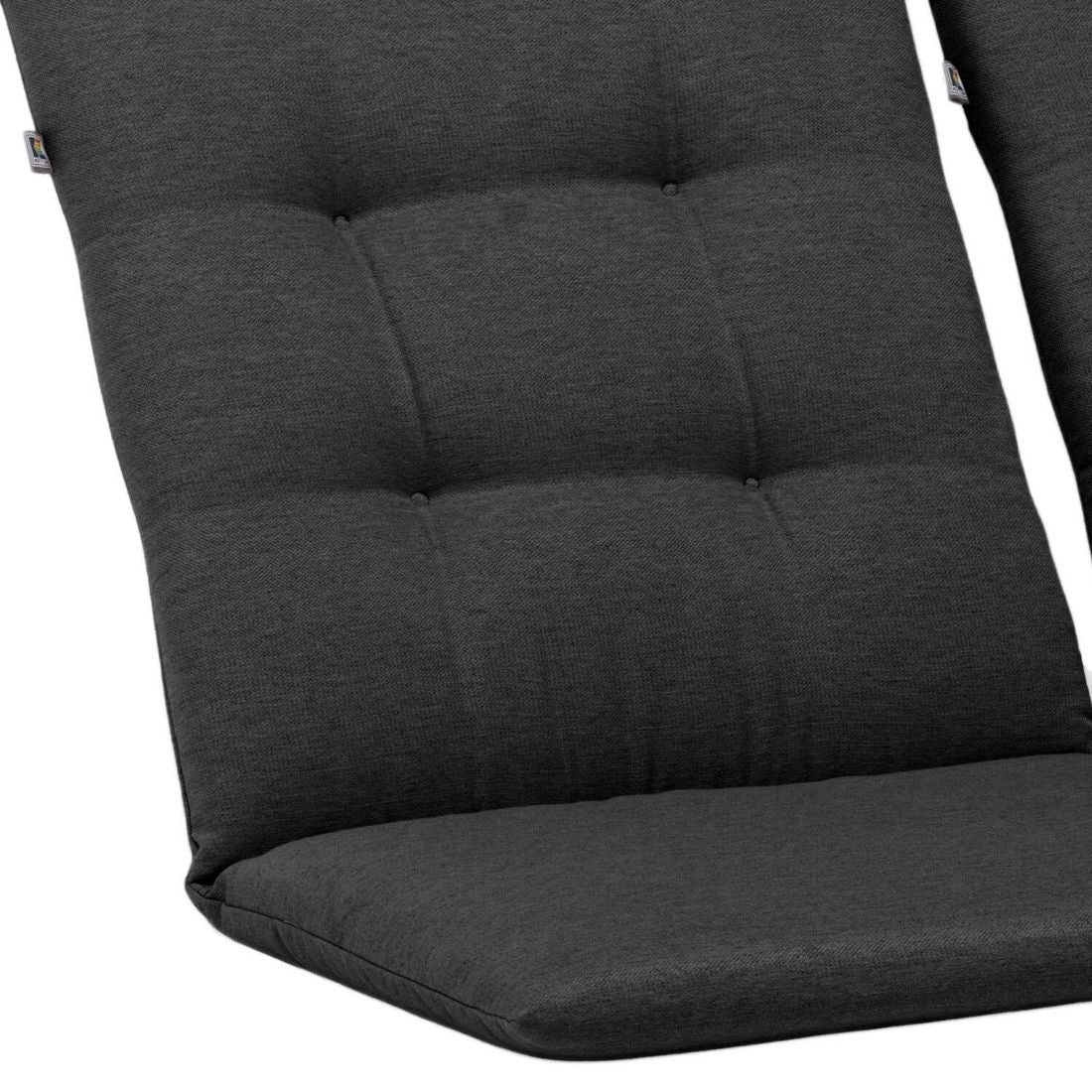Hagehuske Paradiso aluminium tekstilen med pute med justerbar rygg