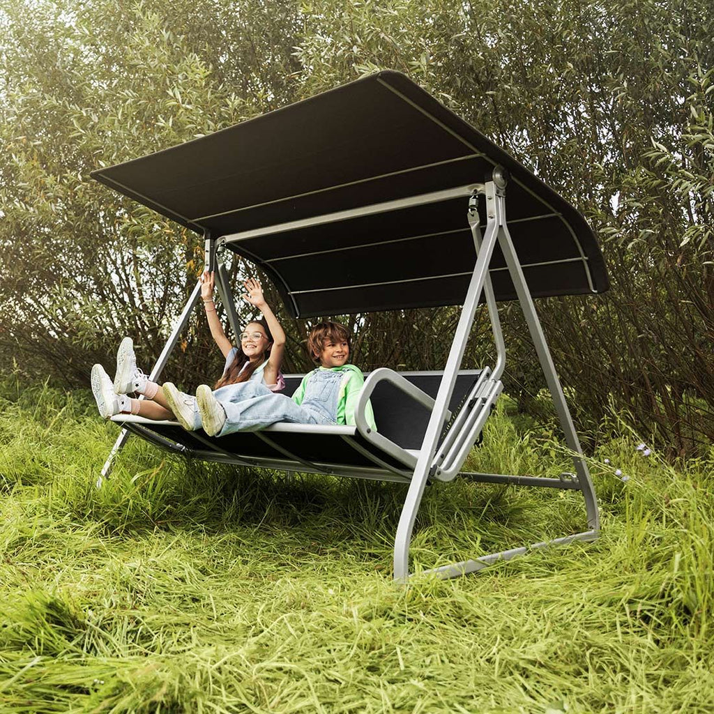 Hagehuske Paradiso aluminium/textilen 228 cm bakside