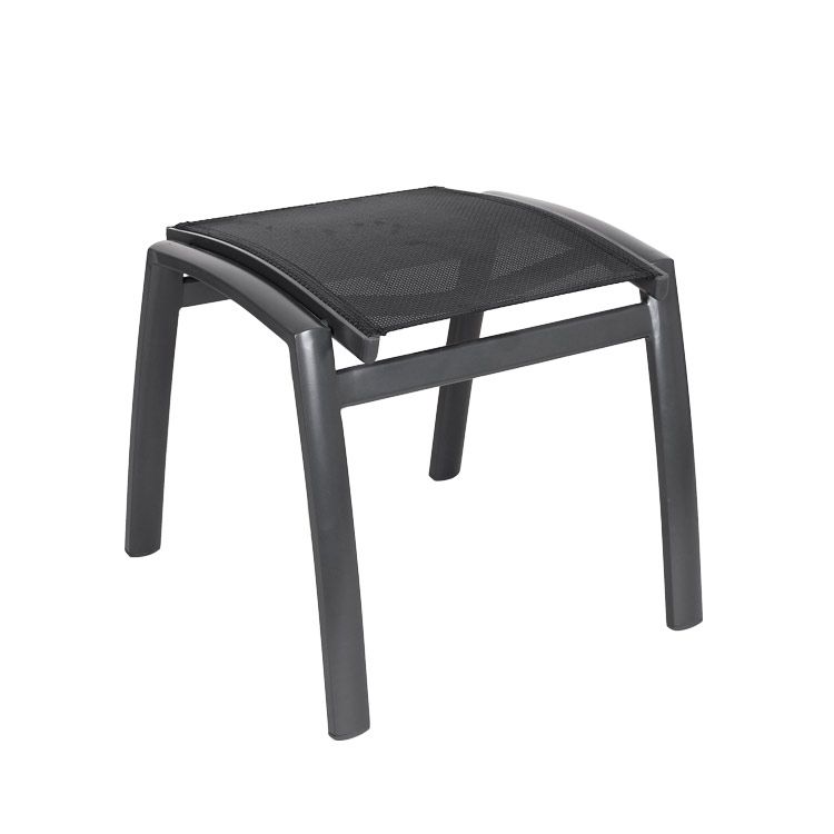 Hagekrakk Alice aluminium/textilen stabelbar 54x51 cm fra Hartman sett forfra