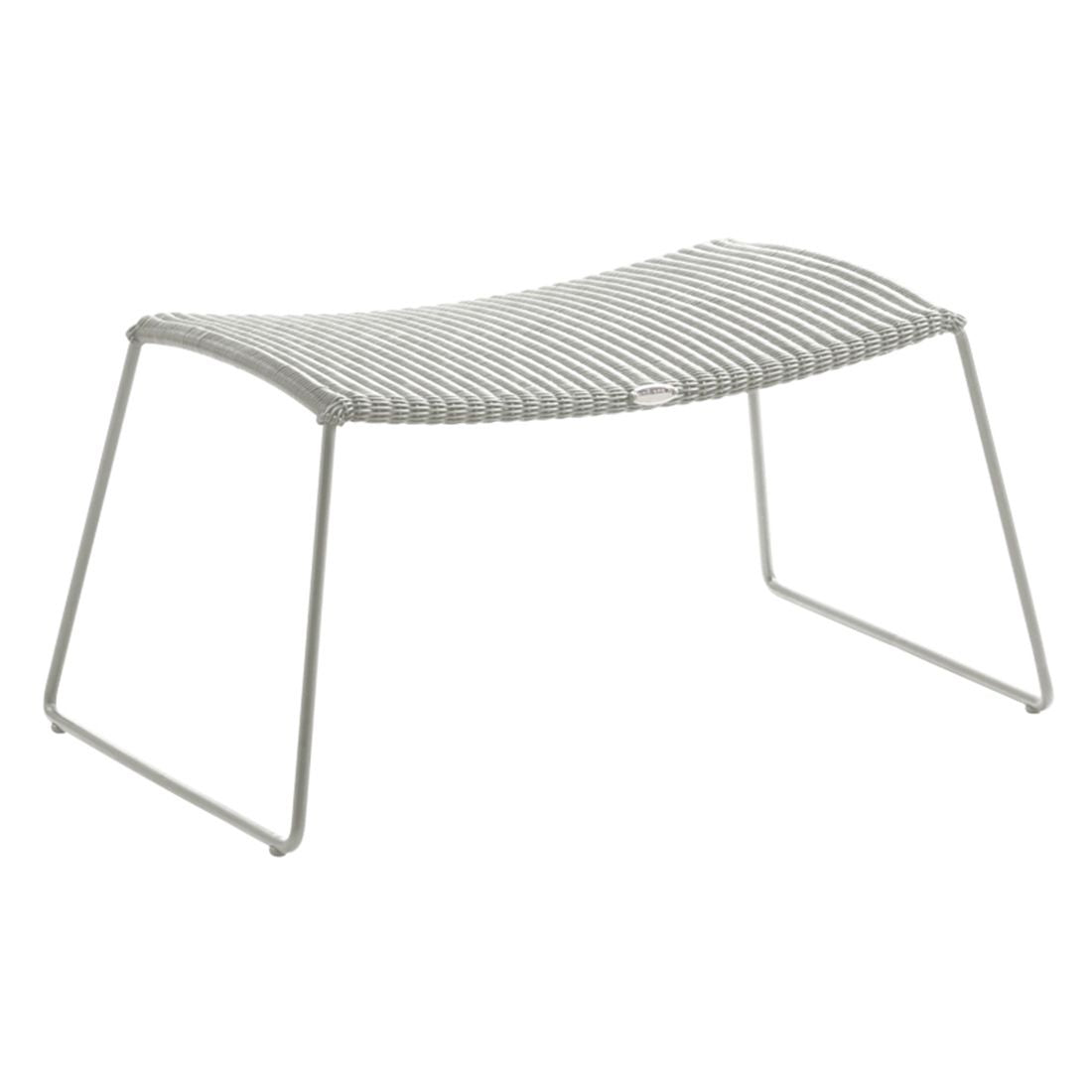 Hagekrakk Breeze stål/polyrotting 72x36 cm hvit grå forfra