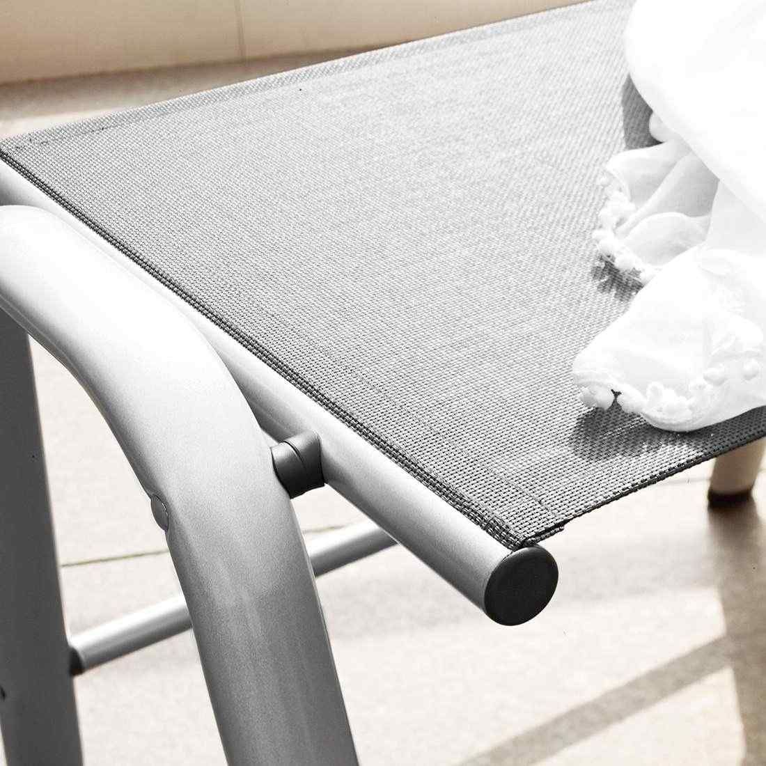 Hagekrakk Cirrus aluminium tekstilen 60x50 cm nærbilde av sete