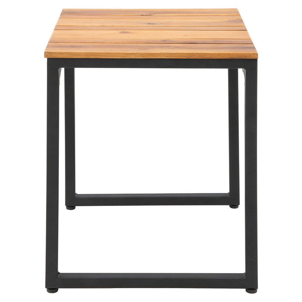 Hagekrakk Floris stål/akasie 35x35 cm sett bakfra