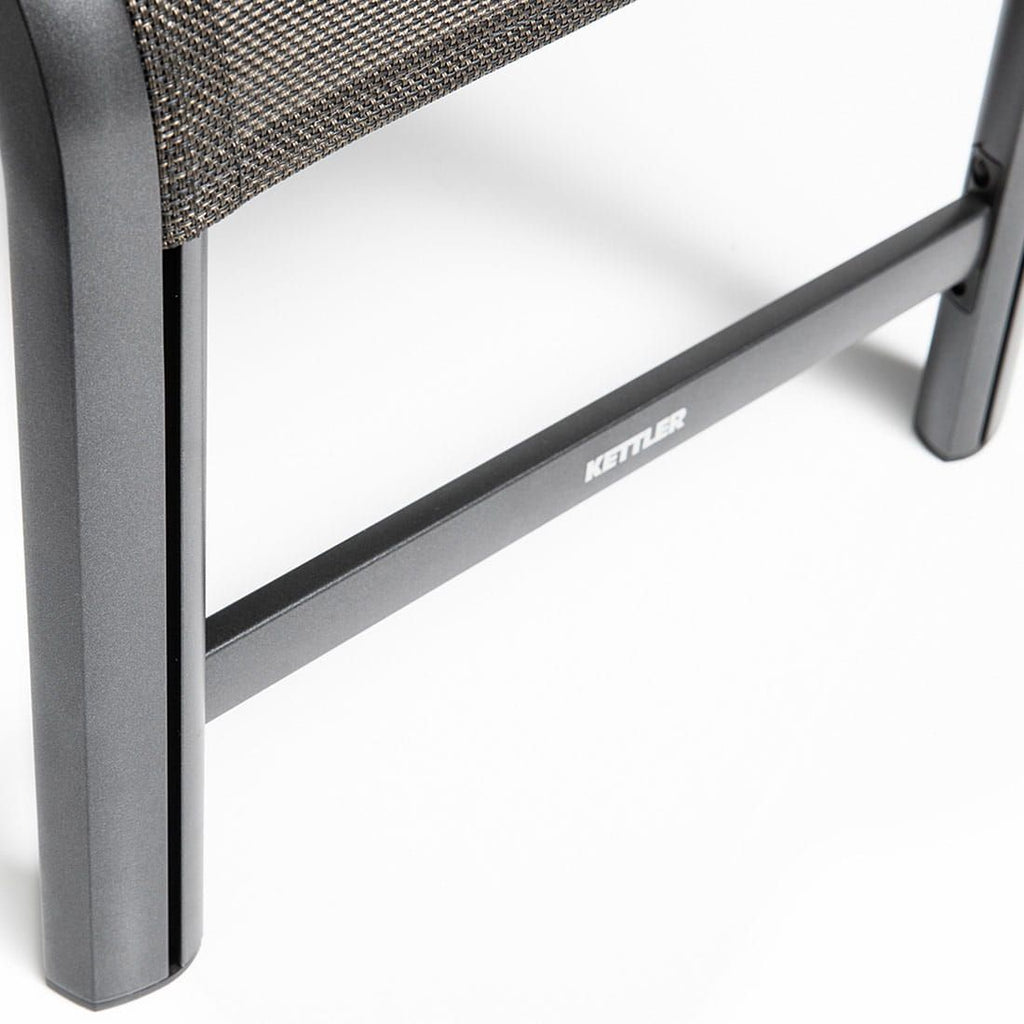 Hagekrakk Forma II/Memphis aluminium/textilen 56x49 cm - Kettler fra siden