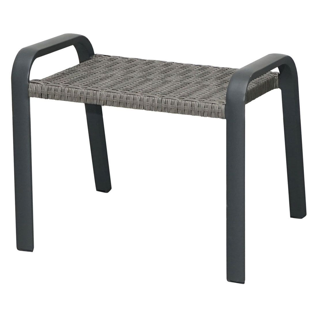 Nærbilde av polyrattan sitteflate på hagekrakk Kiribati aluminium/polyrotting 59x50 cm