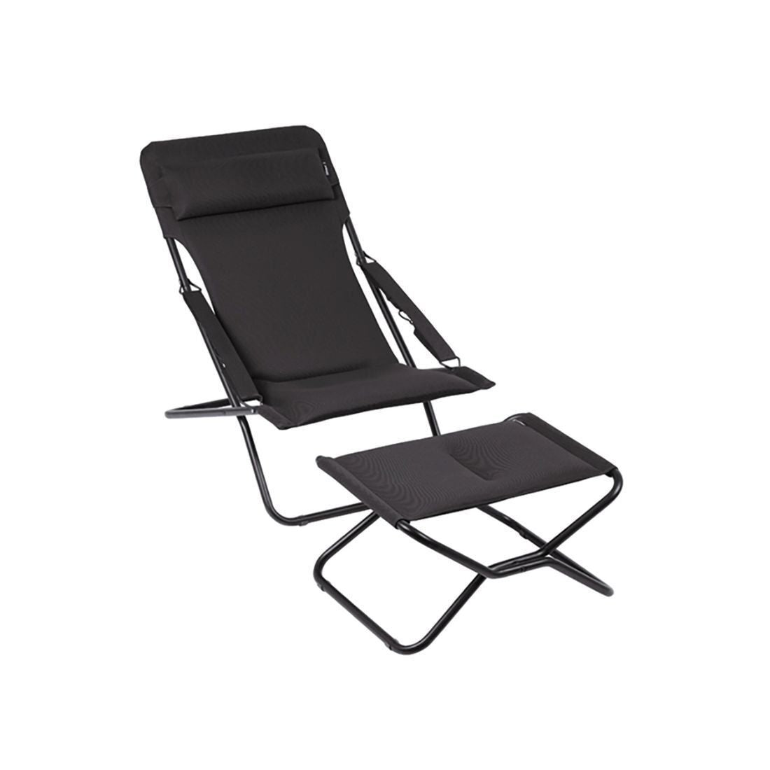 Detalj av stoff og ramme på Hagekrakk Next sammenleggbar stål AirComfort