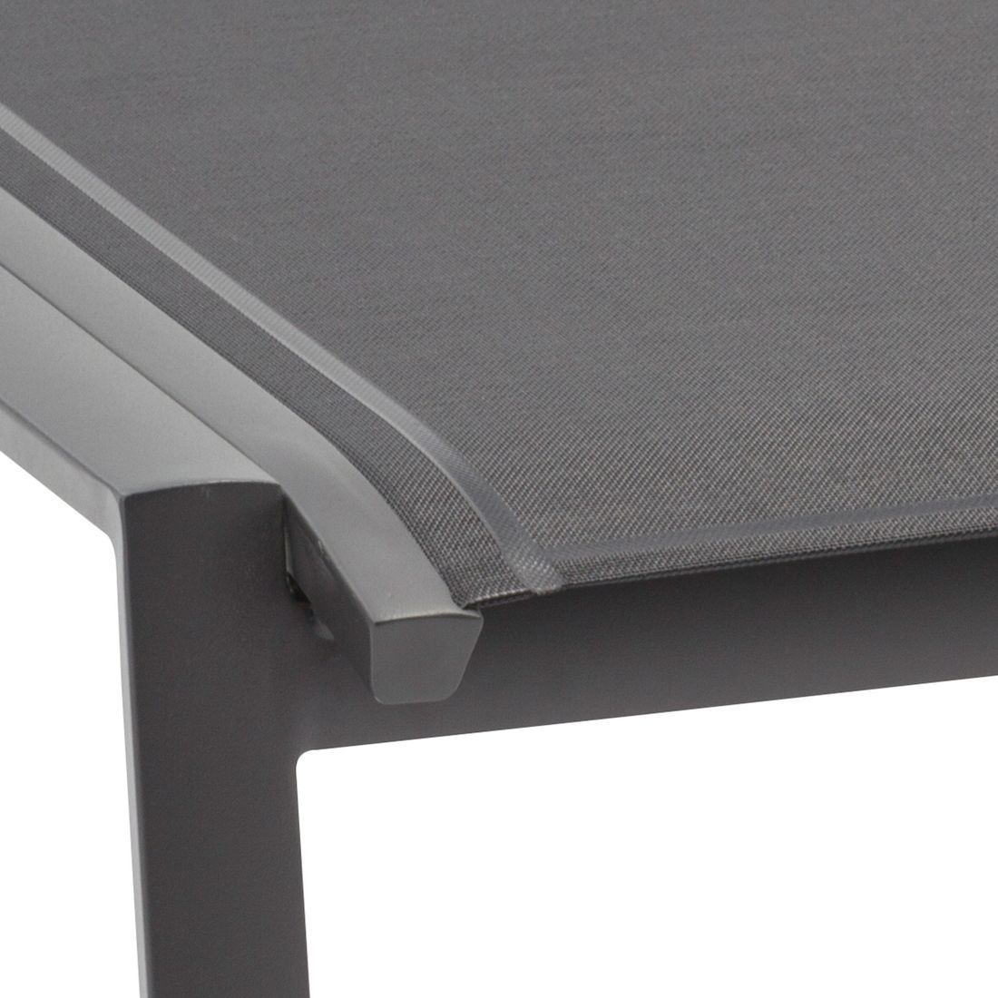 Montert Hagekrakk Palos Flex aluminium/textilen 53x55 cm på terrasse