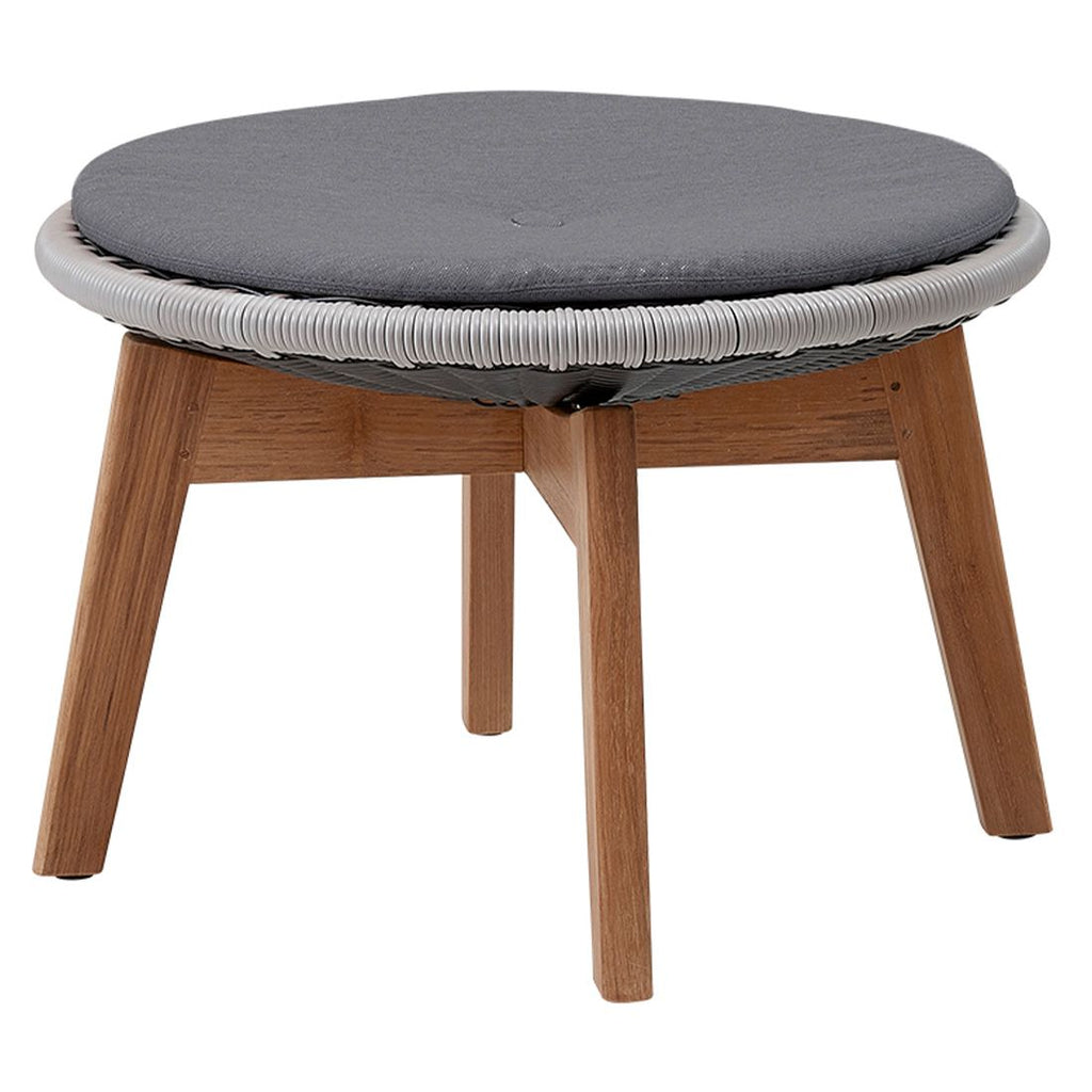 Hagekrakk Peacock resirkulert teak/flettverk Ø60 cm front