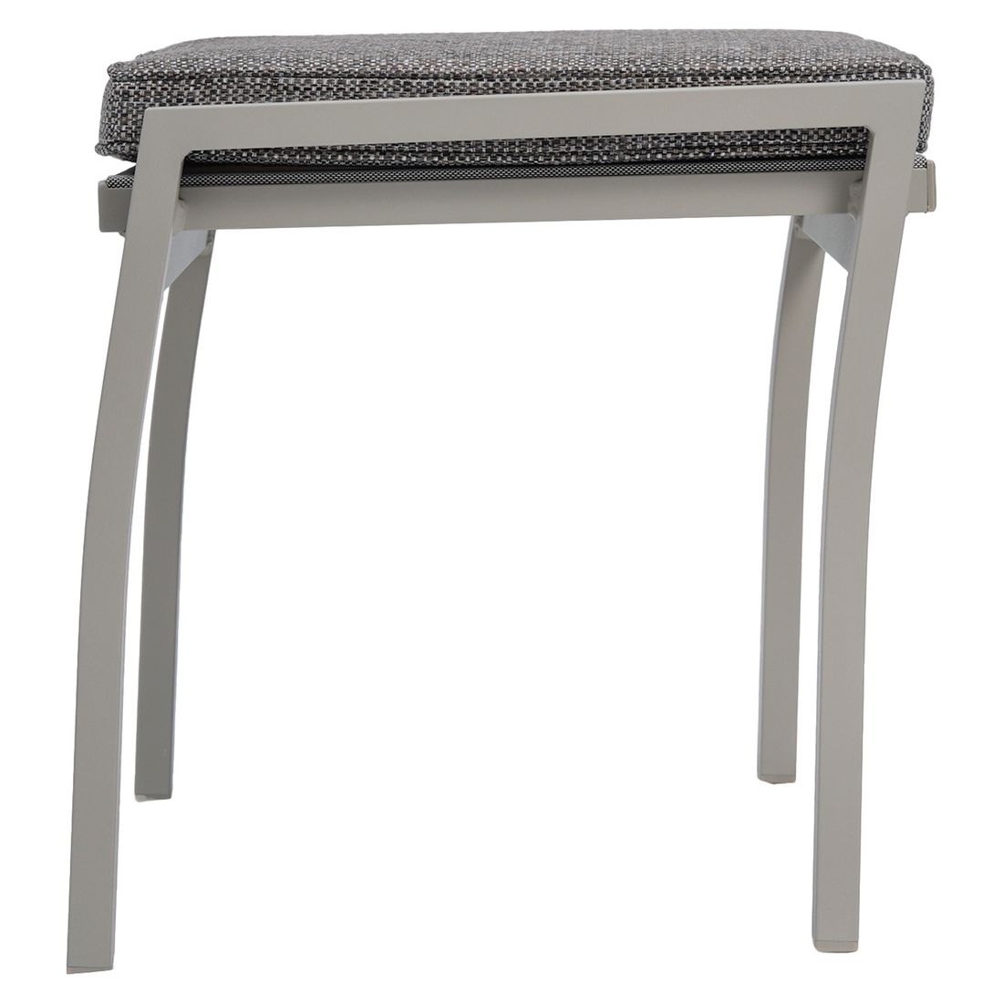 Nærbilde av skumpute på Hagekrakk Perth aluminium med sittepute 58 cm