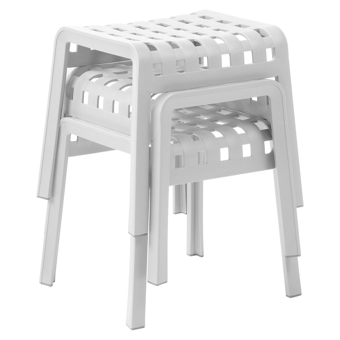 Montert Hagekrakk Poggio stabelbar plast 49x41,5 cm Nardi i hage