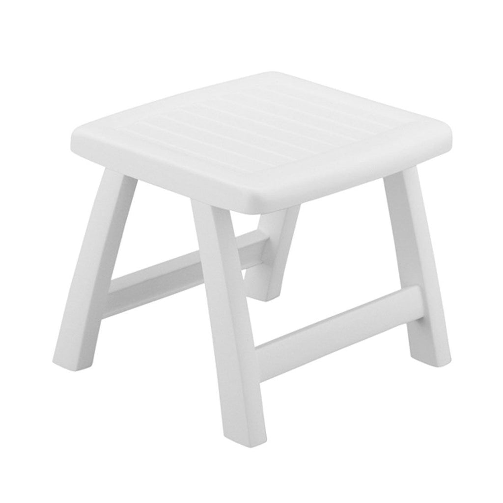 Hagekrakk Roma plast 46x48 cm hvit sett forfra