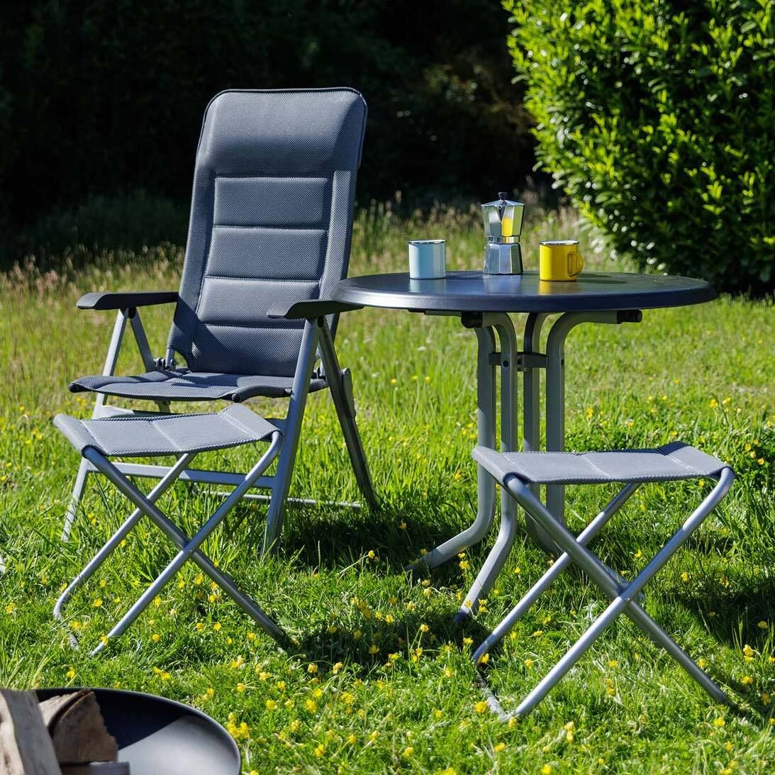 Hagekrakk Slight sammenleggbar aluminium/textilen 43x42 cm bakside