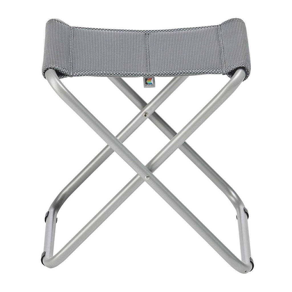 Nærbilde av tekstilene sete på Hagekrakk Slight sammenleggbar aluminium/textilen