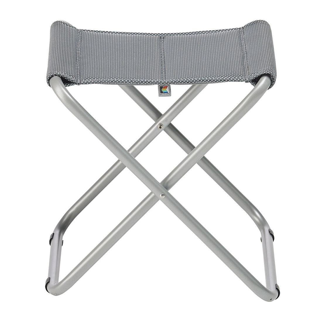 Nærbilde av tekstilene sete på Hagekrakk Slight sammenleggbar aluminium/textilen