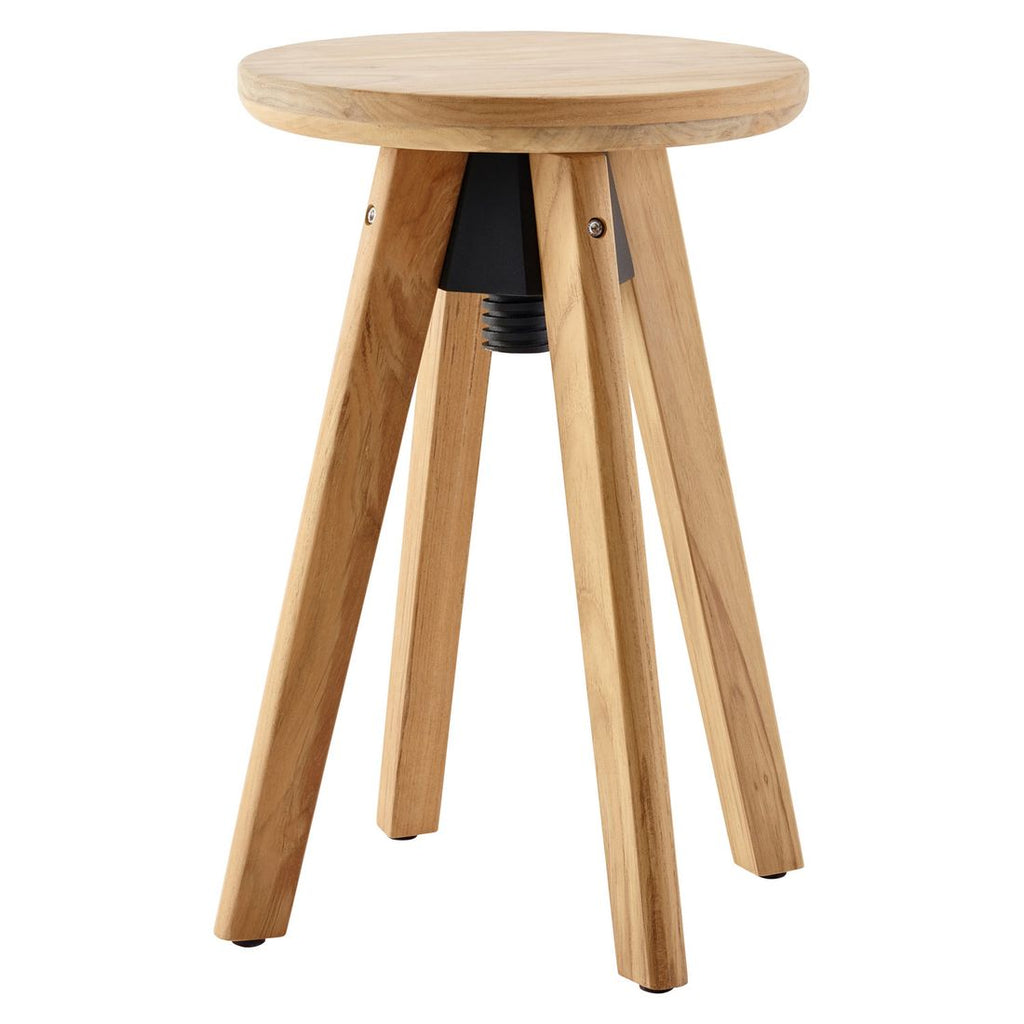 Hagekrakk Spindle teak dreibar Ø37 cm nærbilde av dreiefunksjon
