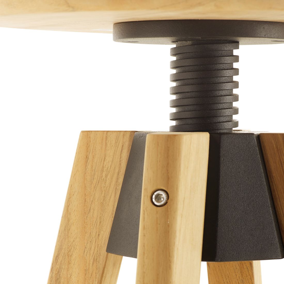 Hagekrakk Spindle teak dreibar Ø37 cm naturfarget teak materiale