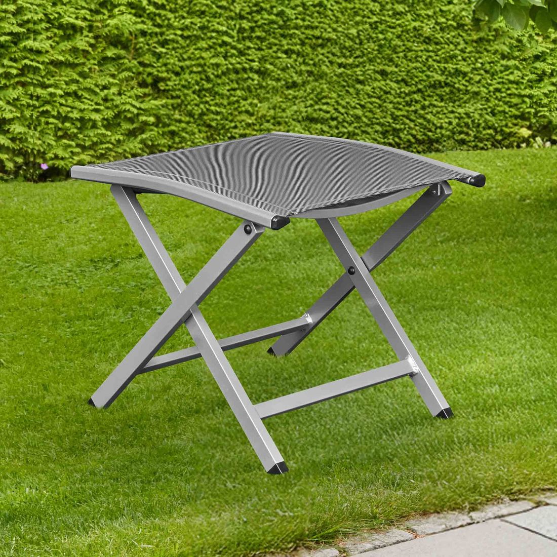 Hagekrakk Unicamo sammenleggbar aluminium/textilen 50x48 cm bakside