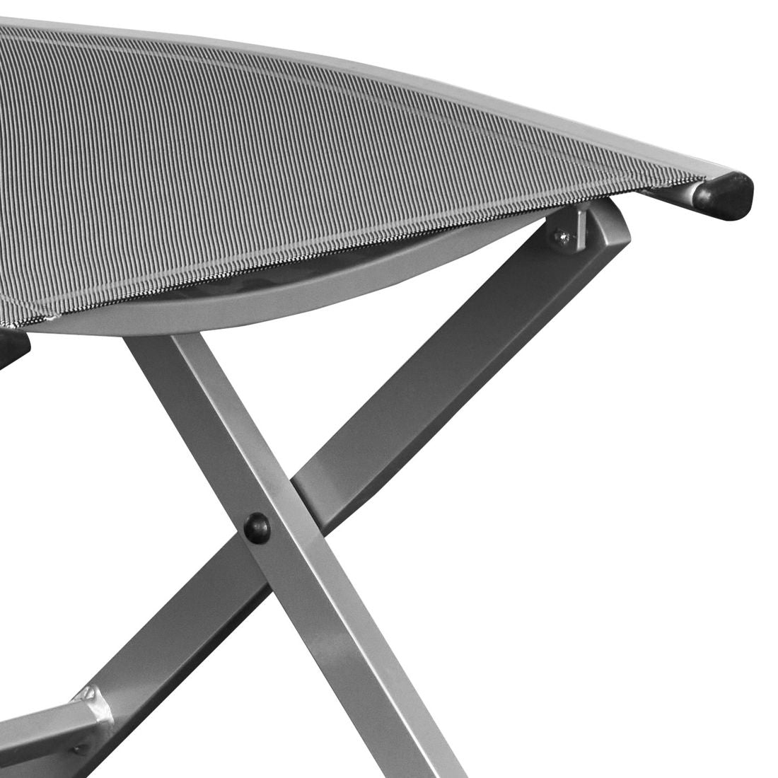 Nærbilde av sammenleggbart ledd på Hagekrakk Unicamo sammenleggbar aluminium/textilen