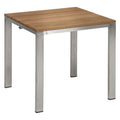 Hagekrakk Viona rustfritt stål/teak 46x46 cm forfra