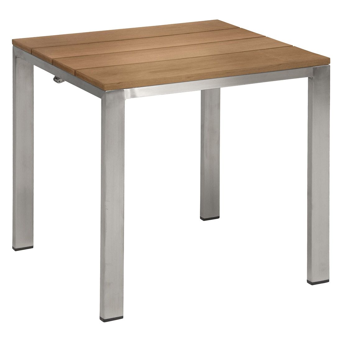 Hagekrakk Viona rustfritt stål/teak 46x46 cm forfra