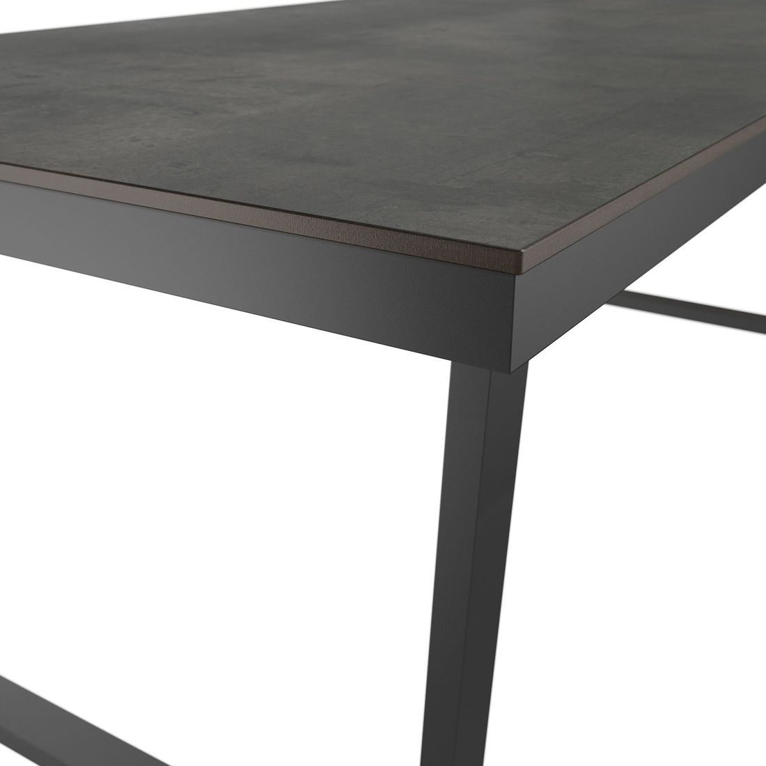 Hagemøbelsett Monet 6 plasser aluminium HPL materiale nærbilde