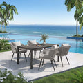 Hagemøbelsett Alex 4 plasser aluminium Dekton sett forfra