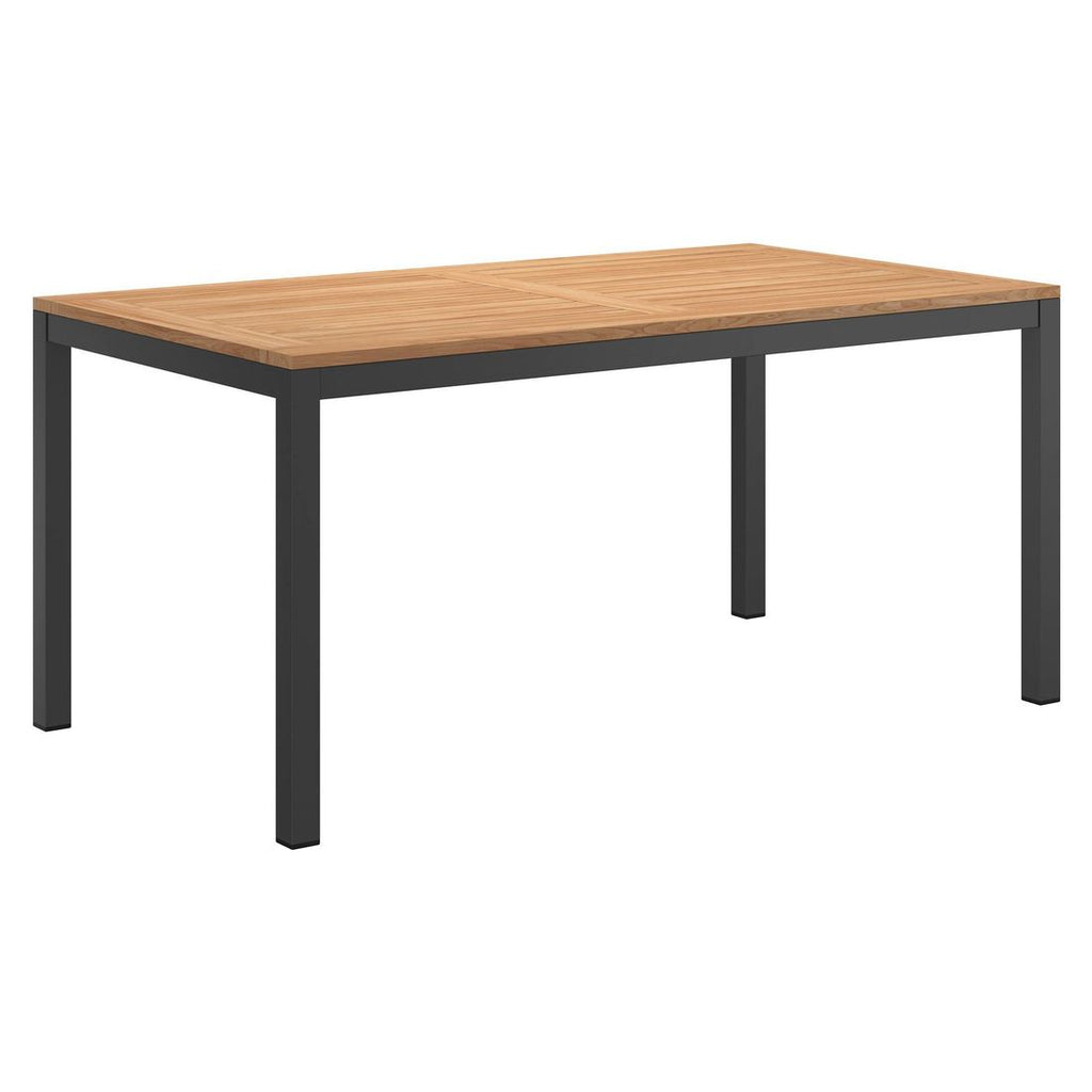 Hagemøbelsett Alex 4 plasser aluminium teak 160x90 cm - OUTLIV sittekomfort